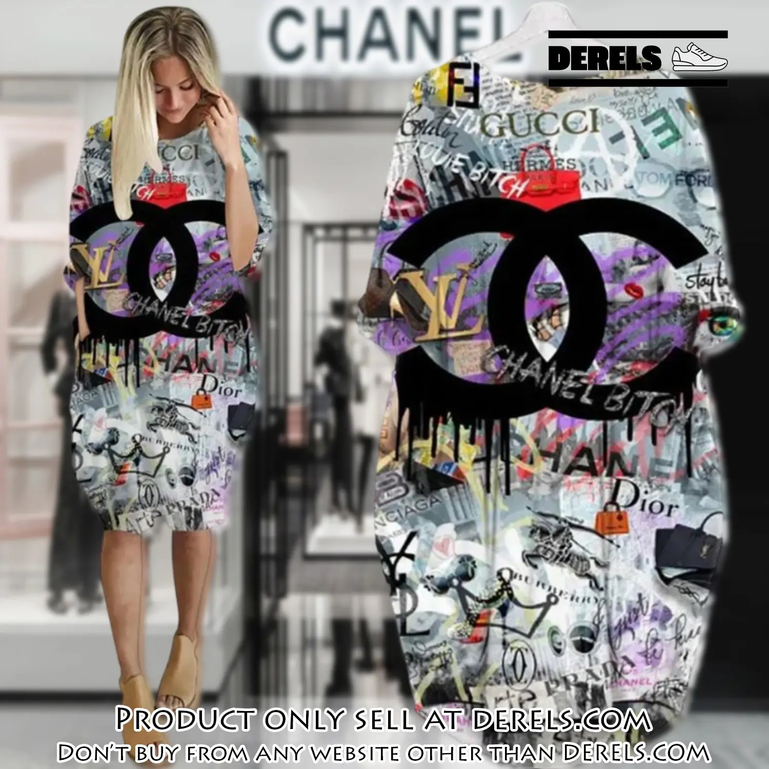 Chanel batwing pocket dress luxury brand for women pd080 dr2423520